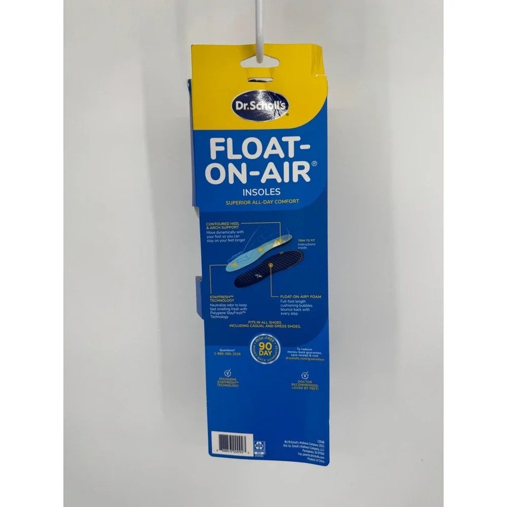 NWT Dr. Scholl's Float-On-Air Shoes Insoles Men's 8-14 Blue Superior‎ Comfort
